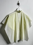 ISSEY MIYAKE - S/S 2014 LAYERED BLOUSE WITH CONTRASTING YELLOW INNERN LAYER