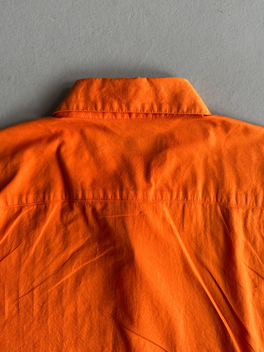 ISSEY MIYAKE MEN - S/S 1994 HALF SLEEVE SHIRT WITH INTRICATE FRONT STITCHING