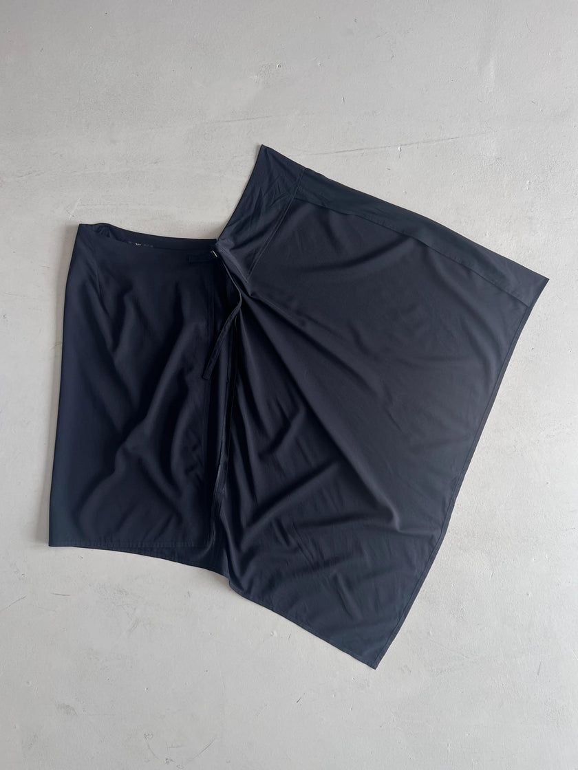 YOHJI YAMAMOTO Y's - A/W 2007 ASYMMETRICAL WRAP SKIRT PANEL