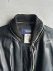VERSUS VERSACE - early 2000s REMOVABLE COLLAR LEATHER JACKET