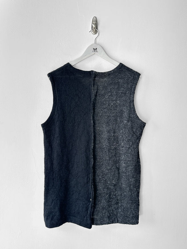 YOHJI YAMAMOTO - F/W 1999 TWO TONE KNIT VEST TOP