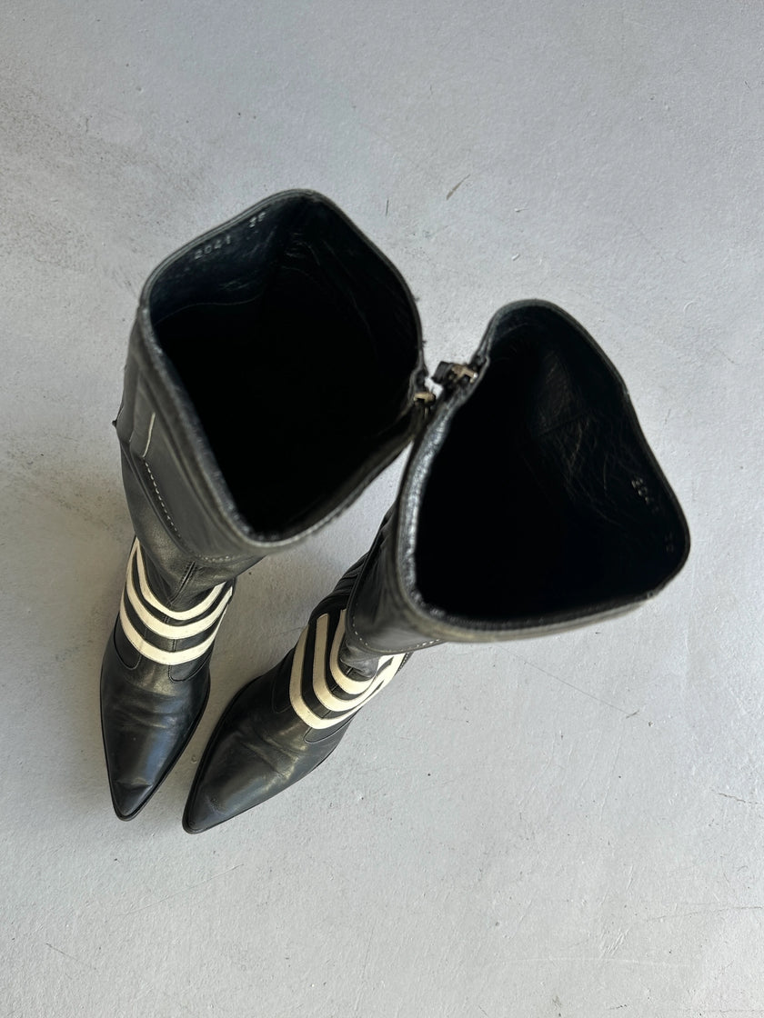 ETRO - F/W 2001 POINTED TOE KITTEN HEELS BOOTS