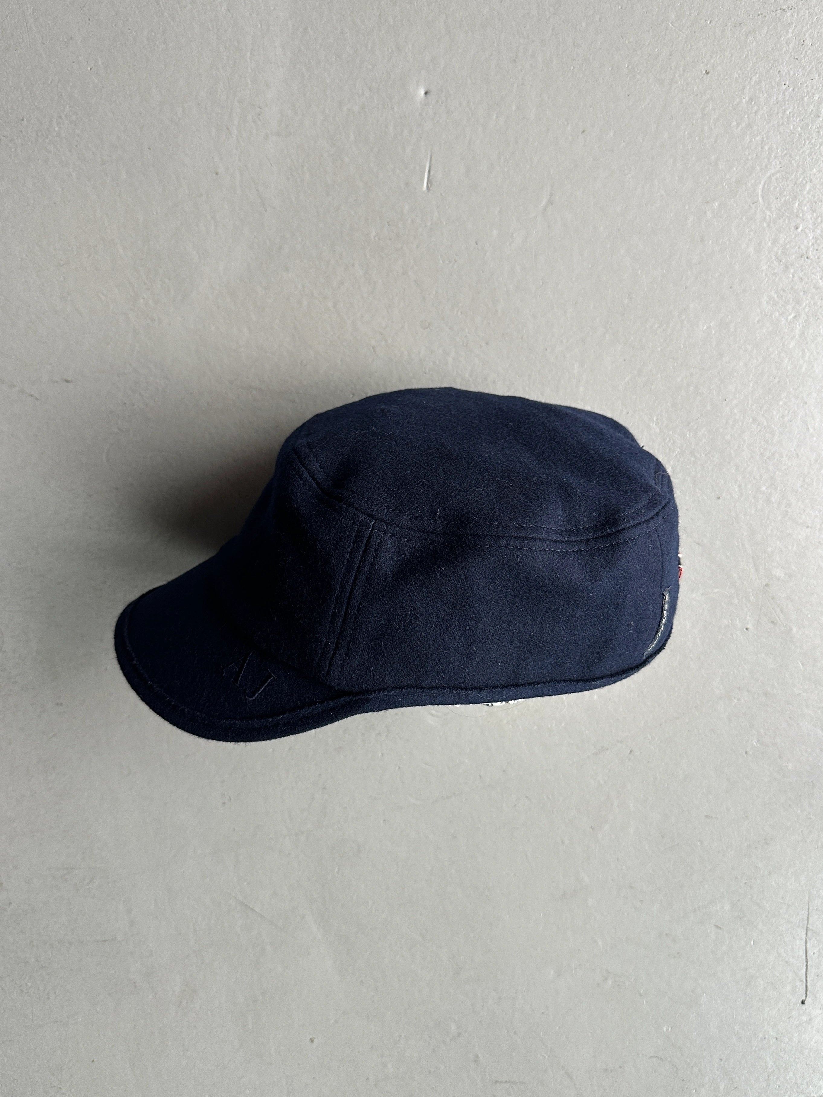 ARMANI JEANS - early 2000s WOOL FIELD CAP