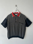 ITALIAN LABEL 1980s BOXY FIT SILK POLO T-SHIRT