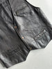 1980s STITCHED PANELING LEATHER VEST