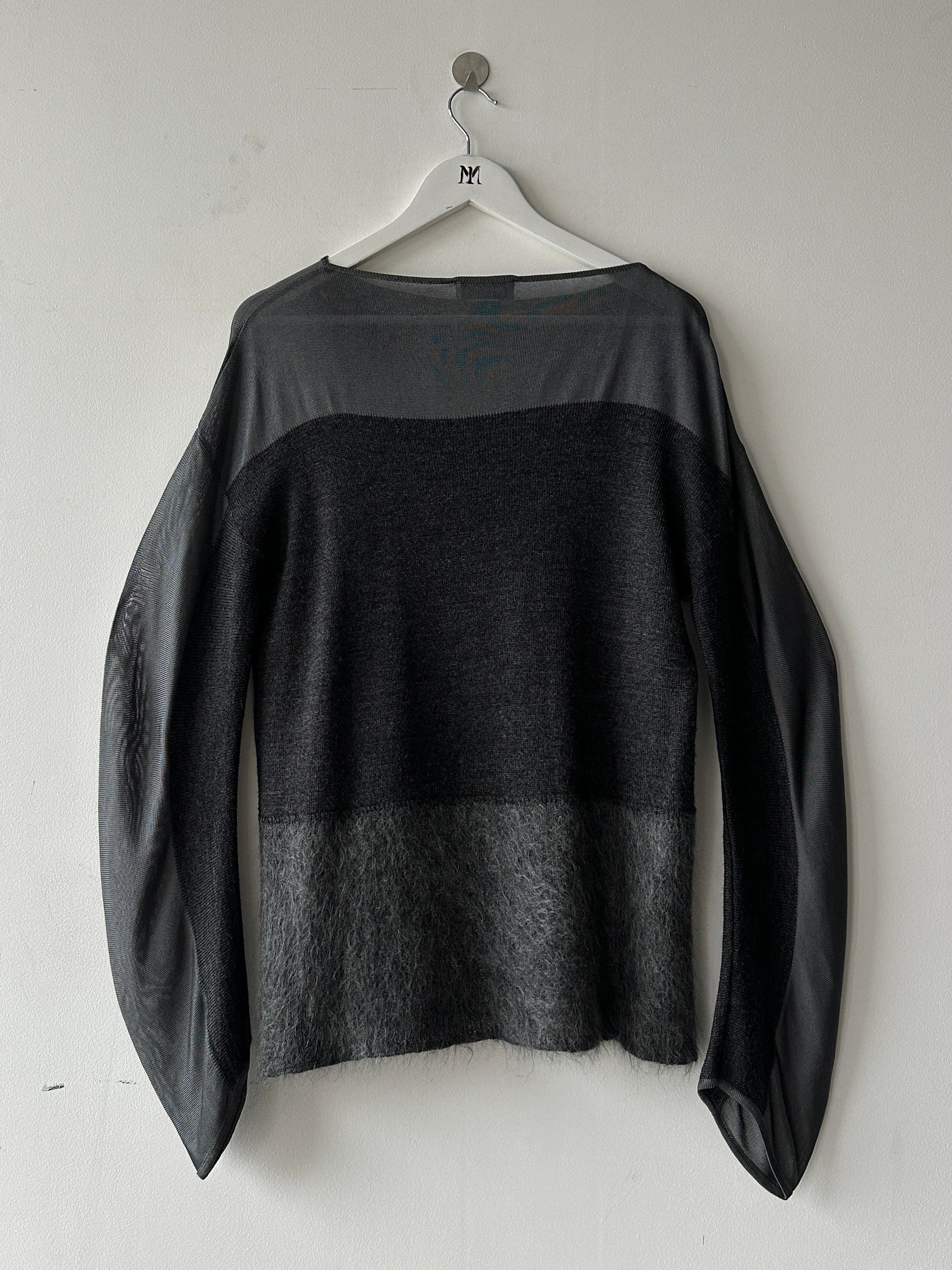 VALENTINO - 1990s PANELED TOP WITH CURVED SLEEVE