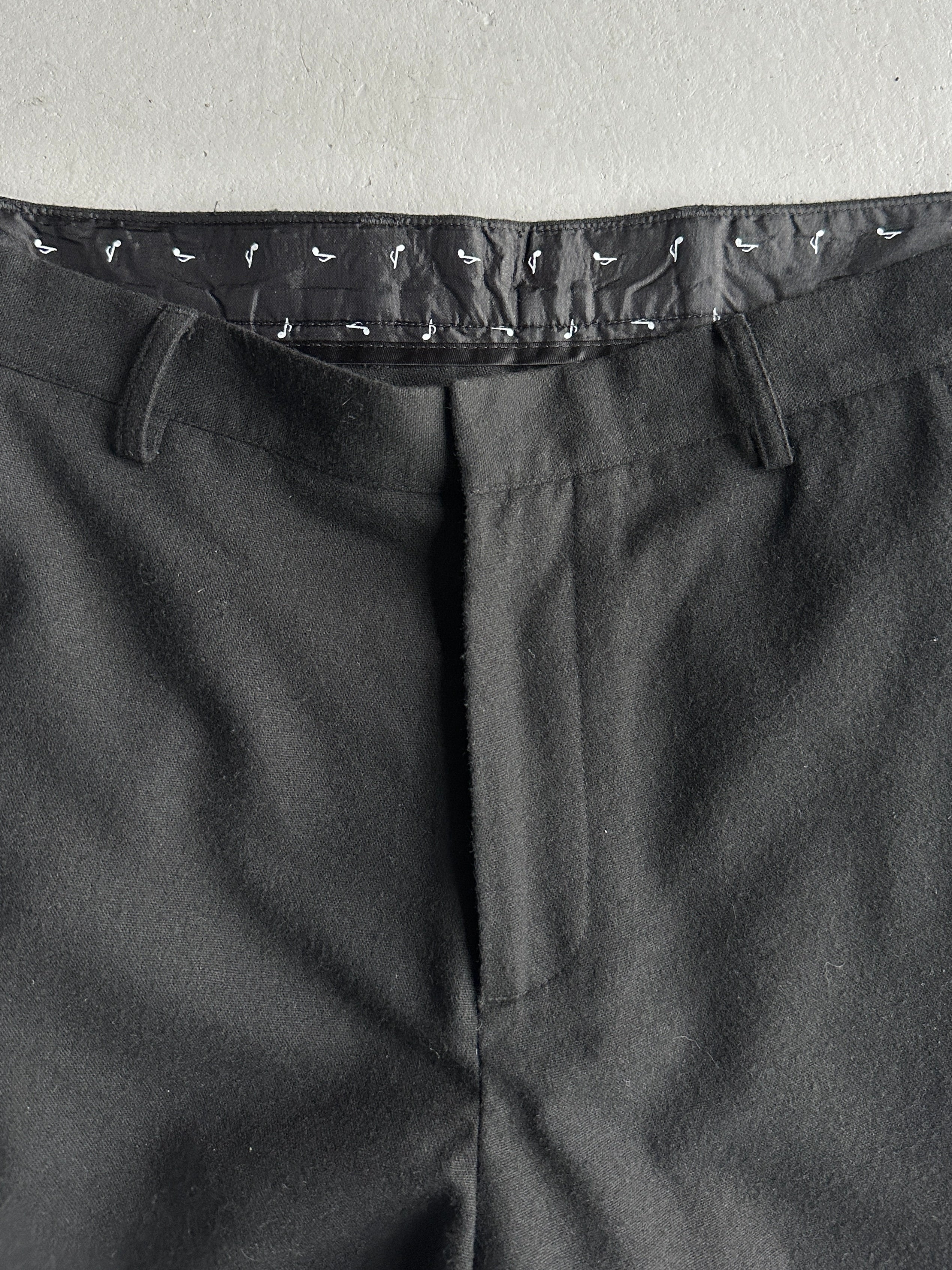 DANIELE ALESSANDRINI - early 2000s LAYERED BERMUDA CROPPED TROUSERS