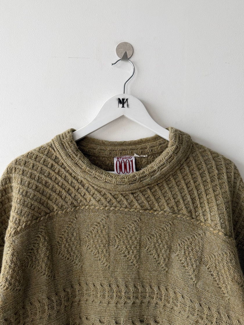 GIANFRANCO FERRÉ STUDIO 001 - 1990s CHUNKY KNIT OVERSIZED JUMPER