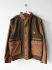 YVES SAINT LAURENT - 1980s CORDUROY JACKET WITH CONTRASTING SLEEVE