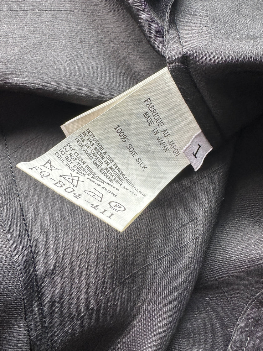 YOHJI YAMAMOTO - S/S 2003 OVERSIZED BOW NECK SILK BLOUSE