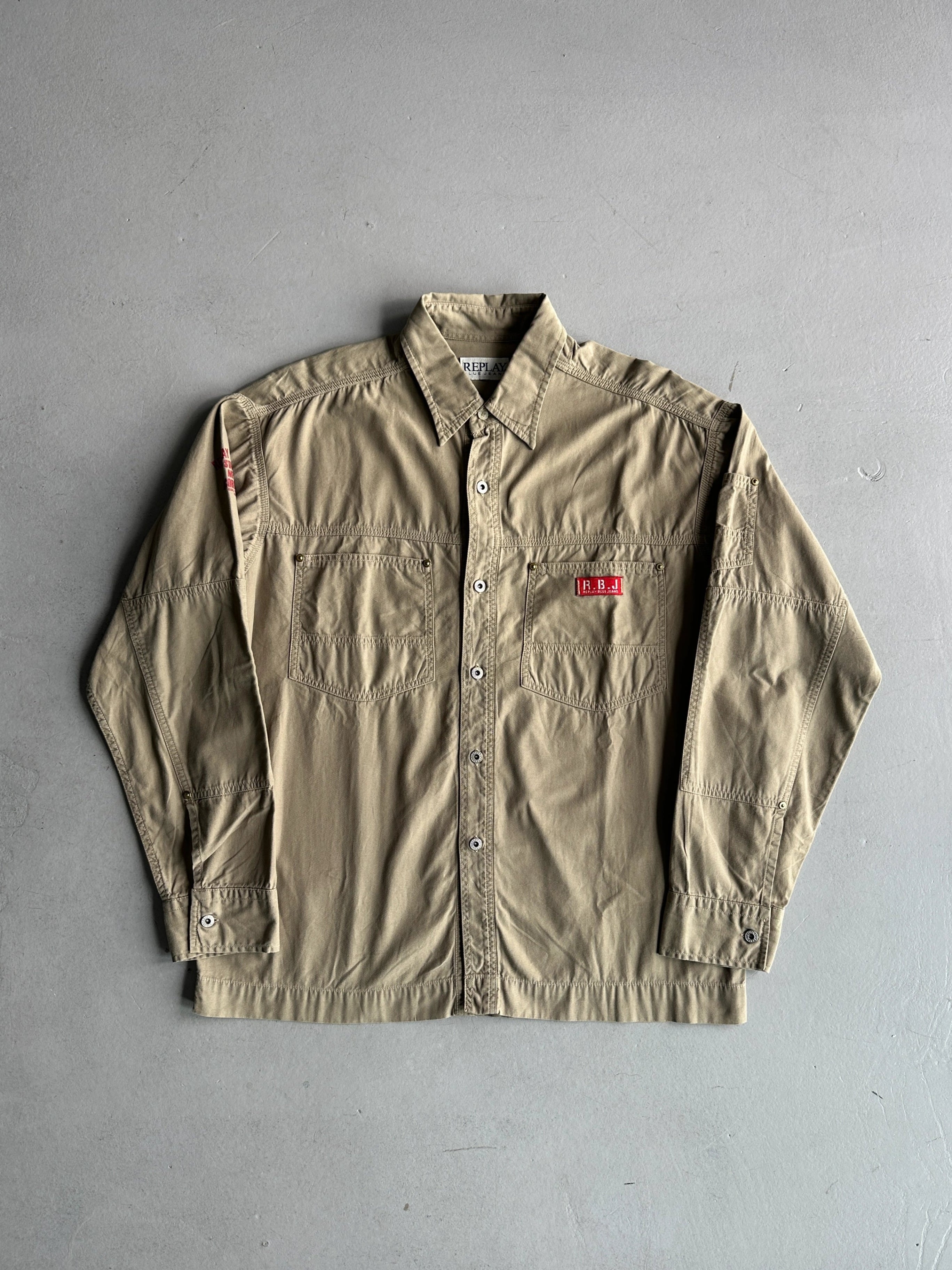 REPLAY - 2000s LONG SLEEVE SHIRT WITH CHEST POCKET