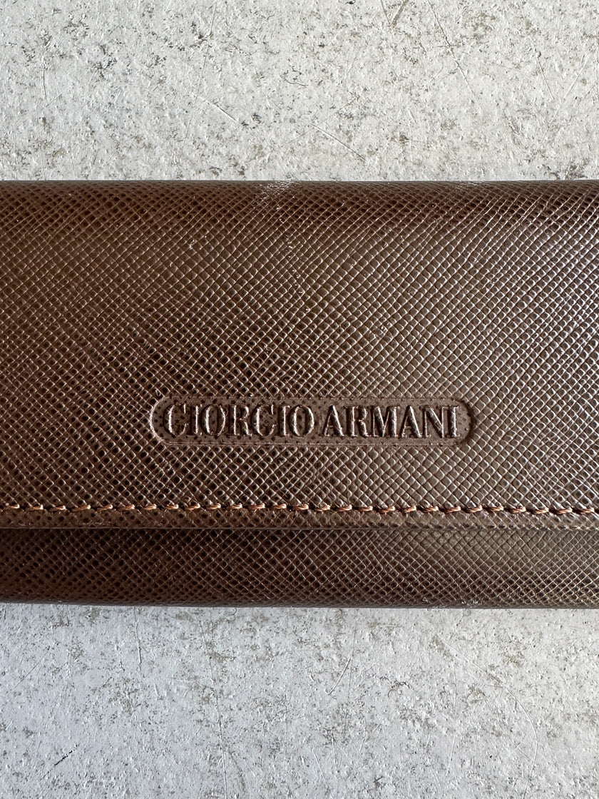 GIORGIO ARMANI - 1990s LEATHER KEY HOLDER