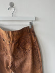 KENZO - 1980s DENIM TROUSERS WITH CRINKLED EFFECT WASH