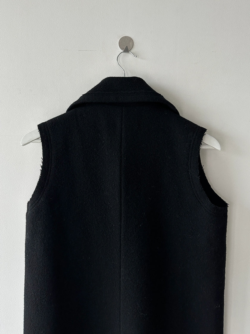 YOHJI YAMAMOTO - F/W 2004 FUNNEL NECK ZIPPED VEST JACKET