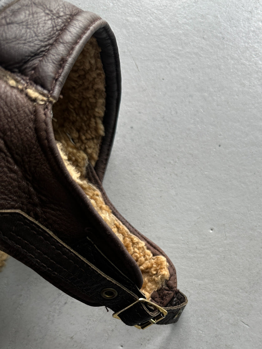 1980s SHEARLING AVIATOR HAT