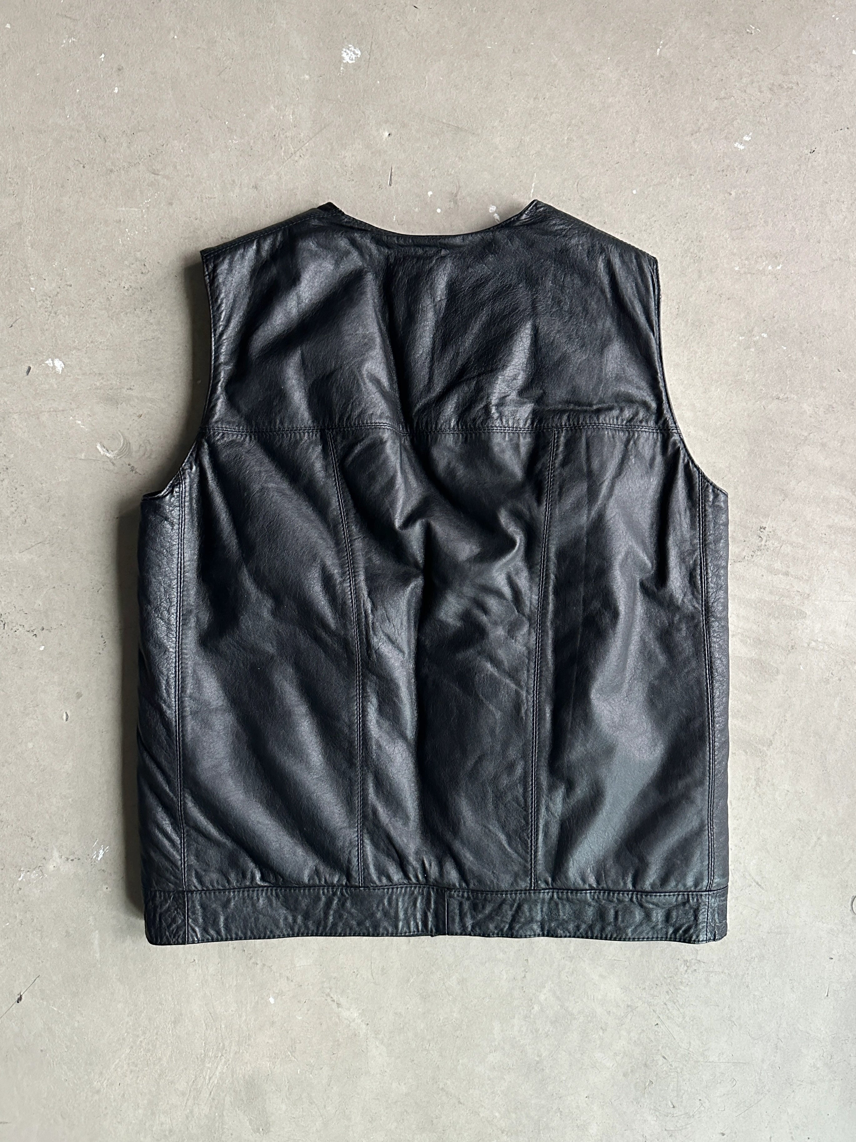 1990s SHEARLING LEATHER VEST GILET