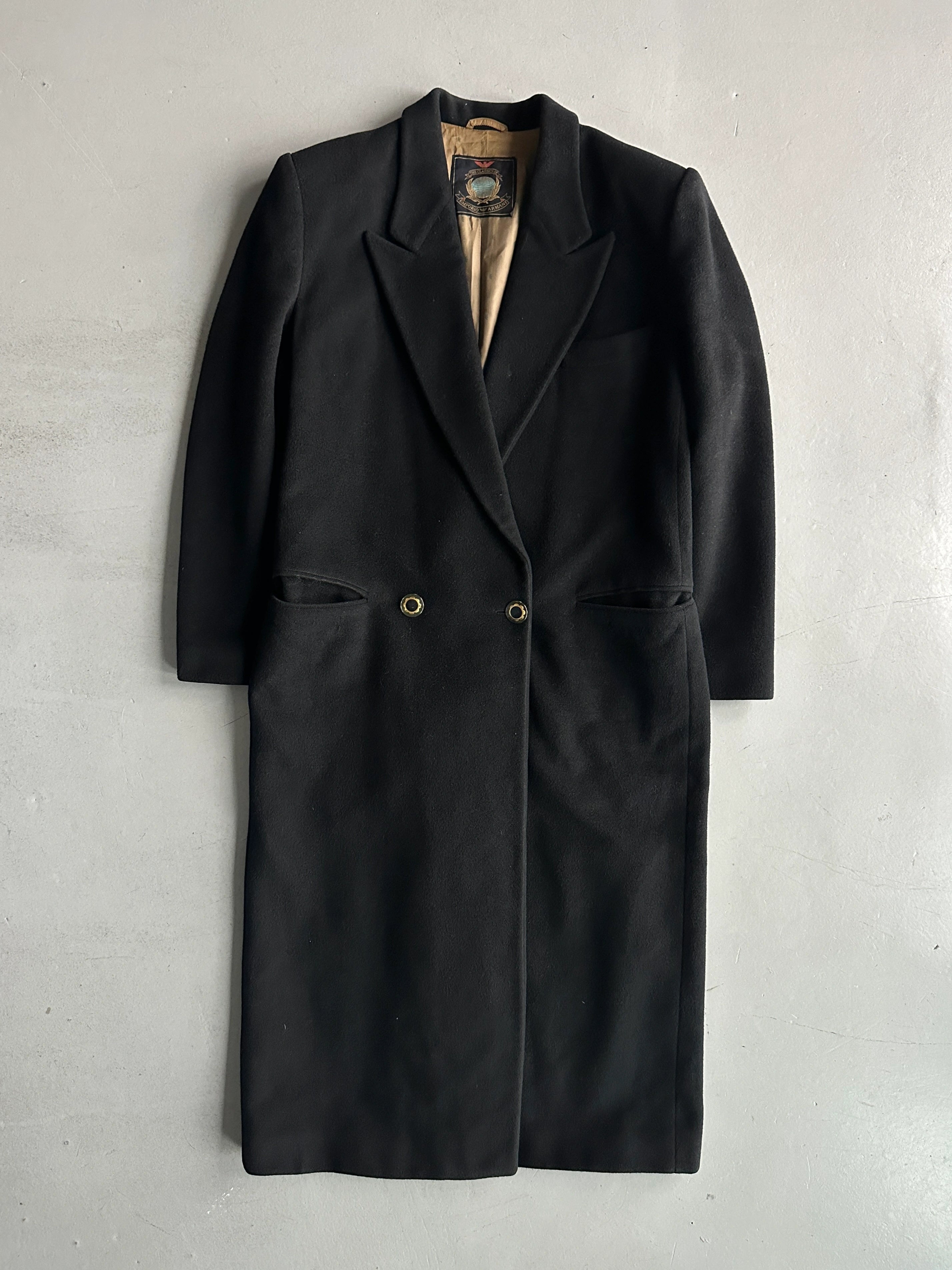 EMPORIO ARMANI - early 1990s WOOL AND CASHMERE LONG COAT