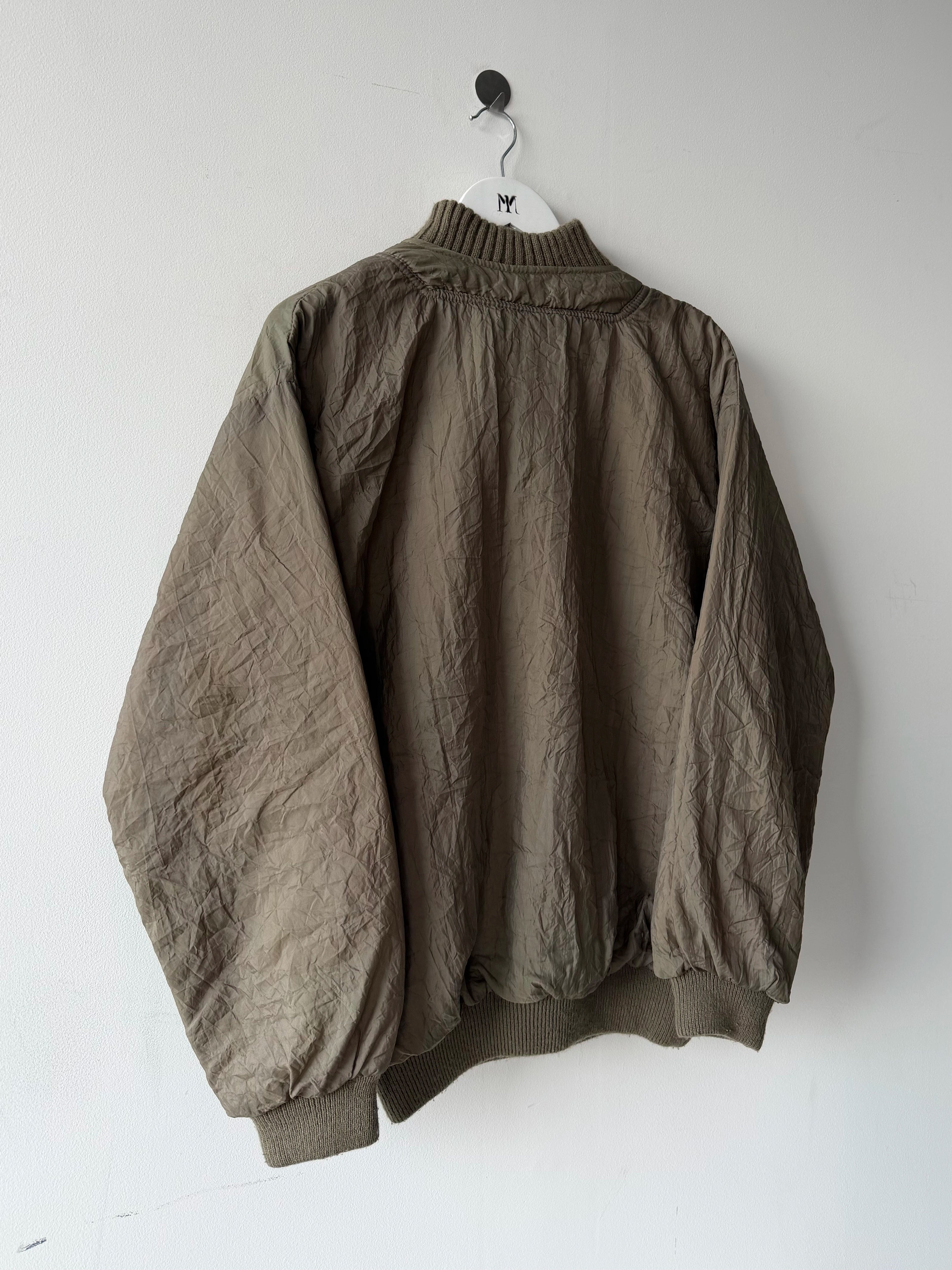 1980s BOXY FIT NYLON JUMPER WITH KNITTED FUNNEL NECK