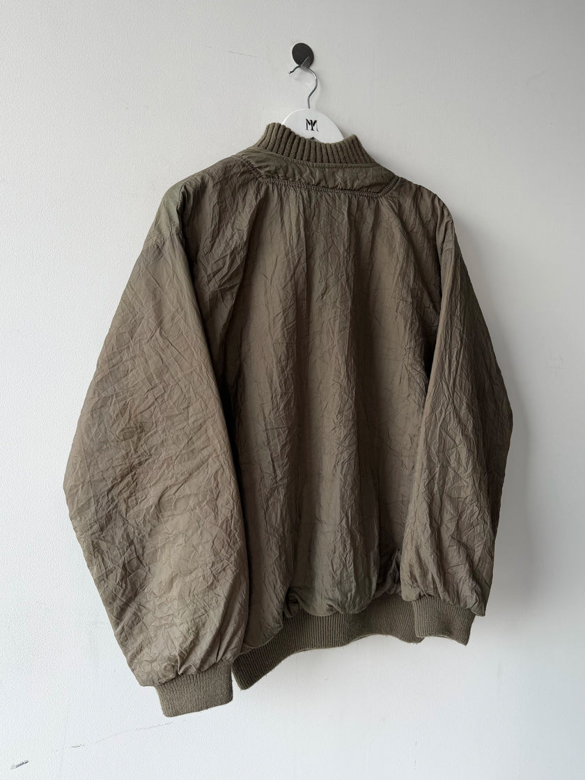 1980s BOXY FIT NYLON JUMPER WITH KNITTED FUNNEL NECK