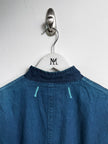 ISSEY MIYAKE - F/W 1993 PANELED DENIM JACKET WITH CONTRAST EMBROIDERED DETAILS ALL OVER