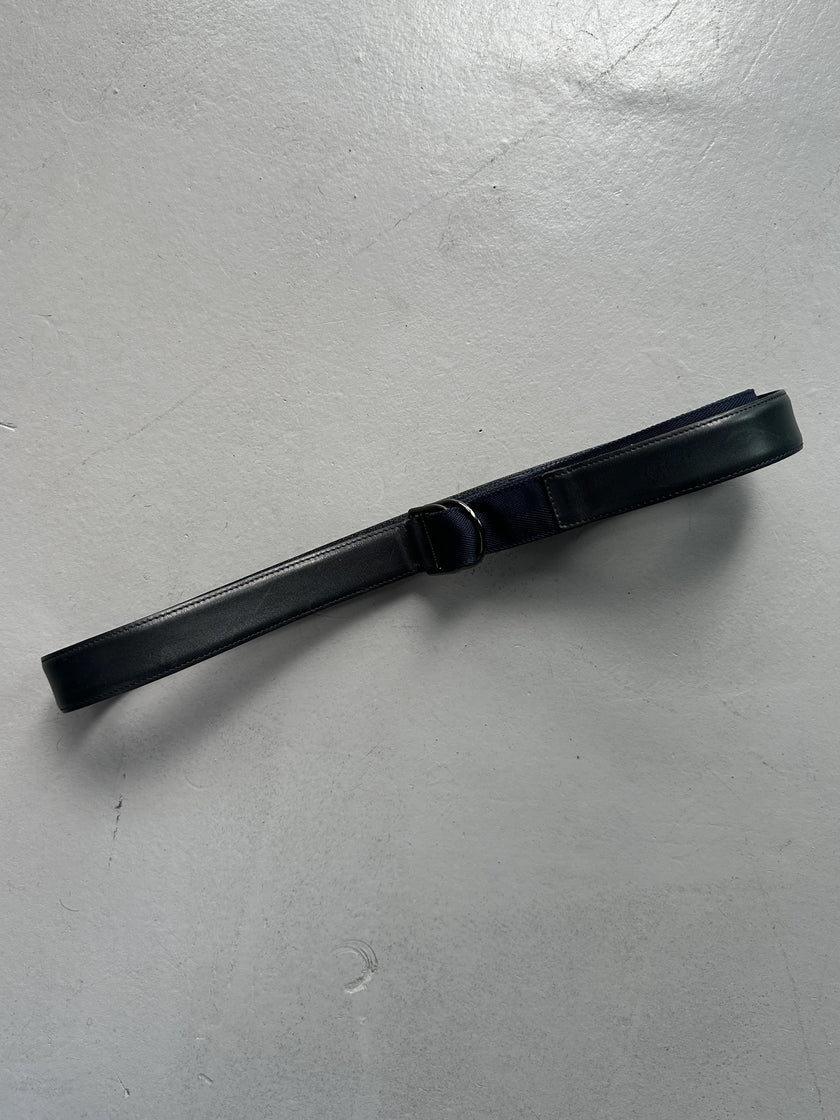 DIRK BIKKEMBERGS - 1990s METAL D-RING BUCKLE LEATHER BELT