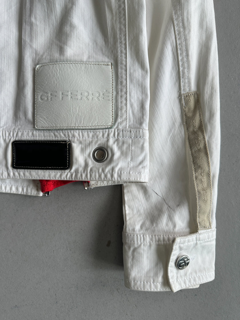 GIANFRANCO FERRÉ - 1990s ZIP DETAIL FRONT DENIM JACKET