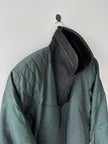 ITALIAN LABEL - 1980s NYLON BOMBER JACKET WITH SHEARLING COLLAR