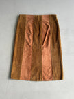 DOLCE & GABBANA - F/W 2002 PANELED CORDUROY AND SUEDE LONG SKIRT