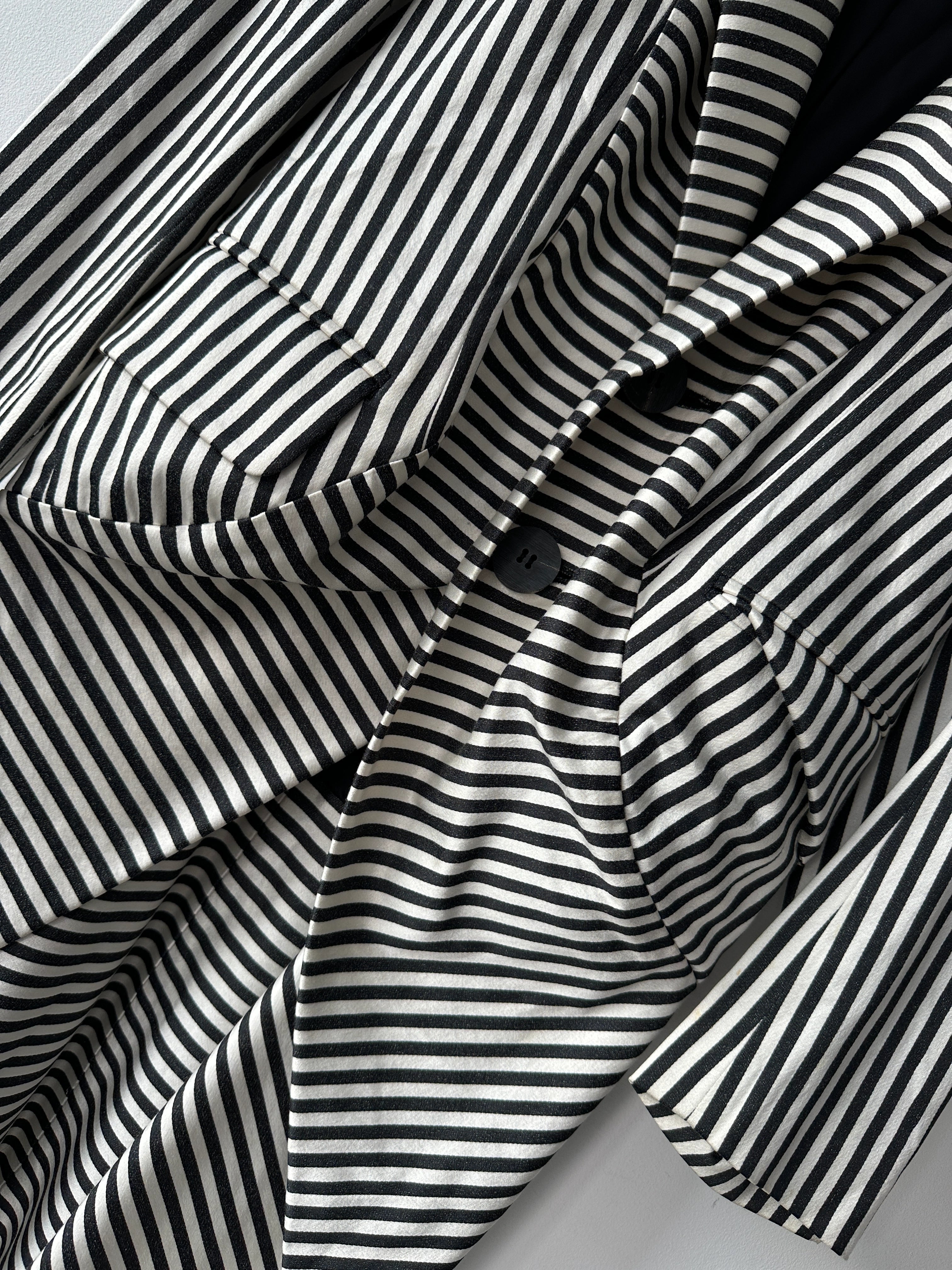 ISSEY MIYAKE - F/W 1995 TAILCOAT STRIPED BLAZER