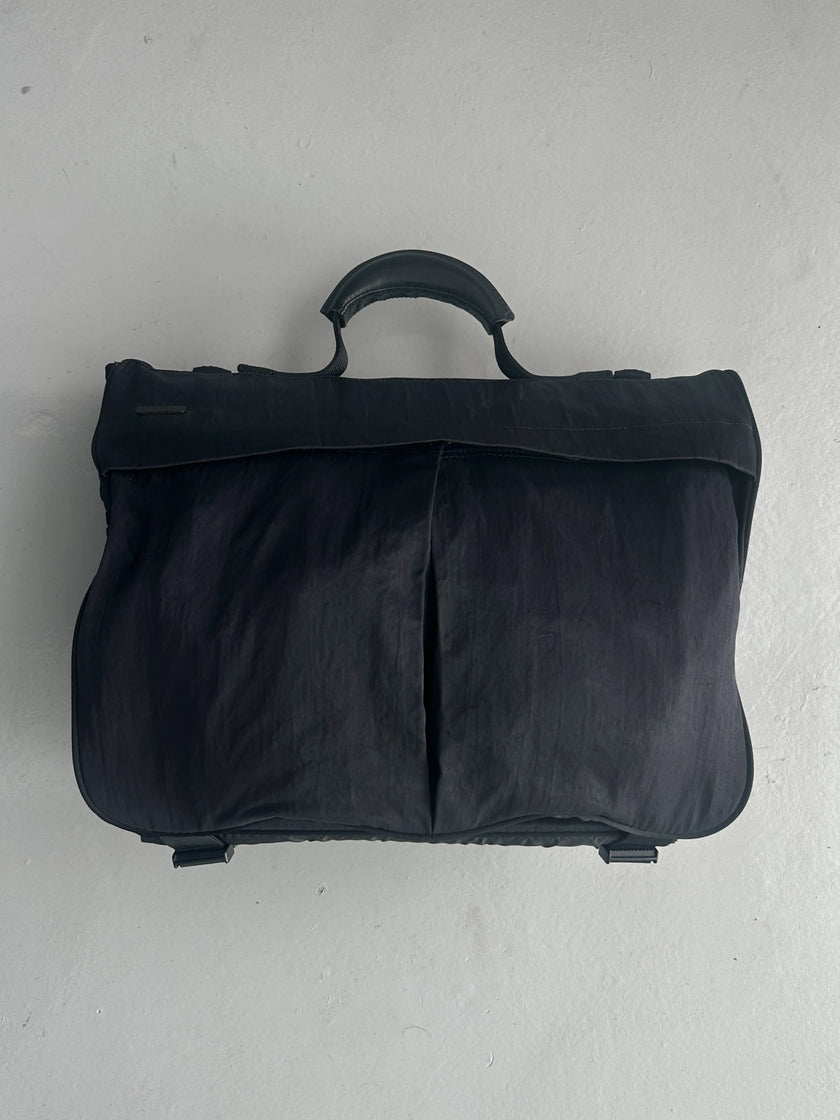 ISSEY MIYAKE IM - 1990s TOP HANDLE NYLON BAG WITH REMOVABLE SHOULDER STRAP