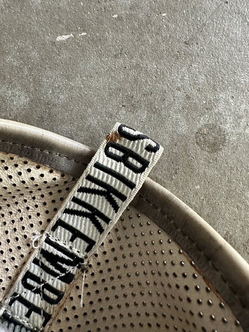 BIKKEMBERGS - 2000s PERFORATED DISTRESSED LEATHER ANKLE BOOTS