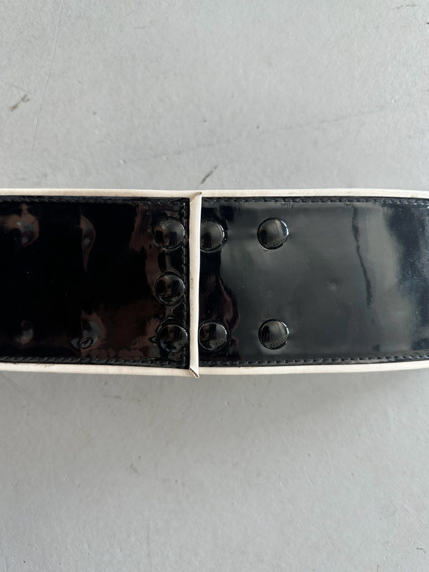 MISS SIXTY - 1990s WIDE GLOSSY BELT