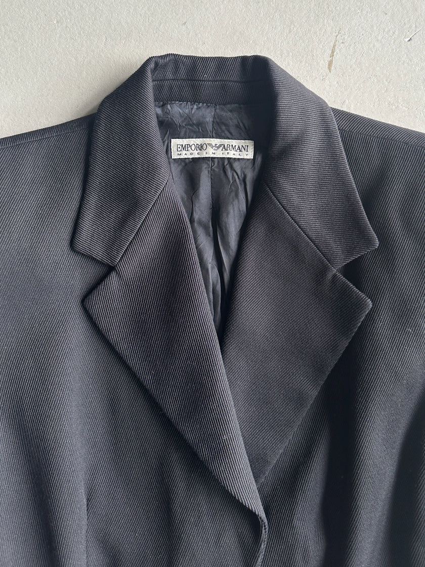 EMPORIO ARMANI - 1990s TEXTURED BLAZER WITH CINCHED WAIST