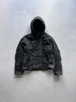 GIANFRANCO FERRÉ – 1990s BLACK HOODED JACKET WITH TOGGLE CLOSURES