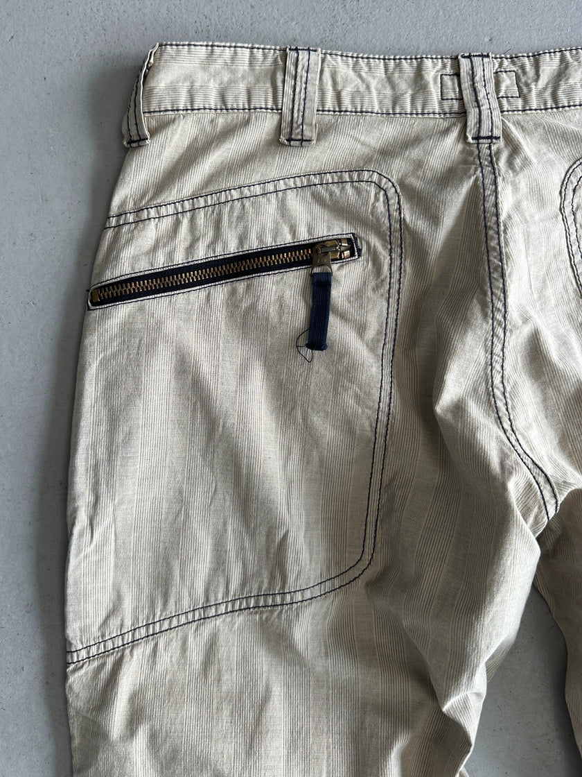 ARMANI JEANS - 1990s CONTRAST STITCHING REGULAR FIT TROUSERS