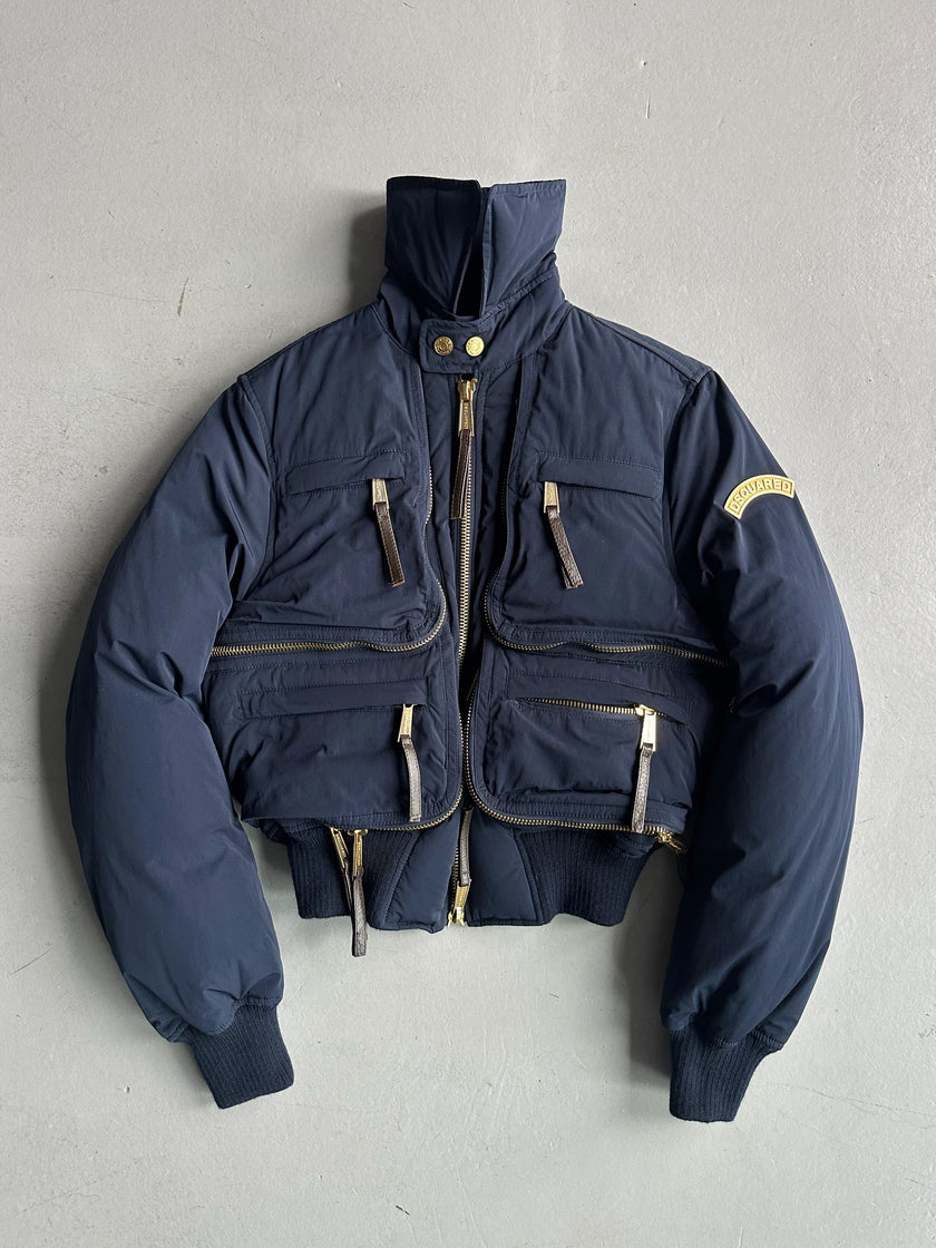 DSQUARED2 - F/W 2009 CROP FIT MULTI ZIP PUFFER BOMBER JACKET