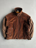 ITALIAN LABEL 1980s PANELED CORDUROY BOMBER JACKET WITH CONTRASTING SLEEVE