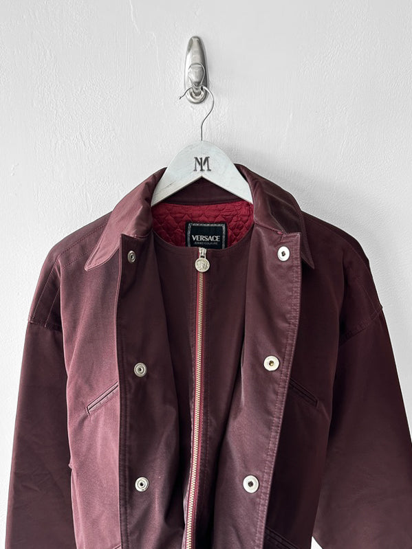 VERSACE JEANS by GIANNI VERSACE - 1990s LAYERED FRONT STRUCTURED JACKET