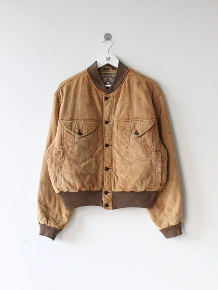 ARMANI JEANS 1990s STITCHED DETAILS BOMBER JACKET