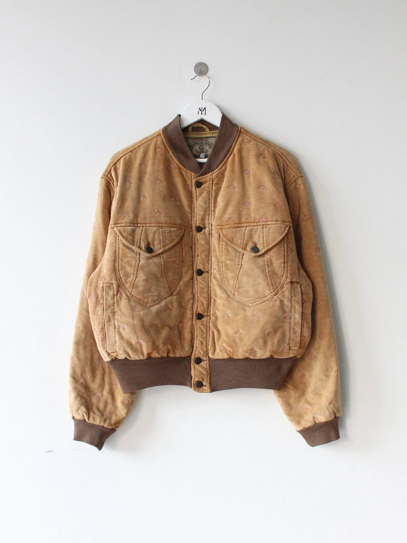 ARMANI JEANS 1990s STITCHED DETAILS BOMBER JACKET