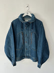 BONEVILLE BY MASSIMO OSTI - 1980s OVERSIZED DENIM BOMBER JACKET