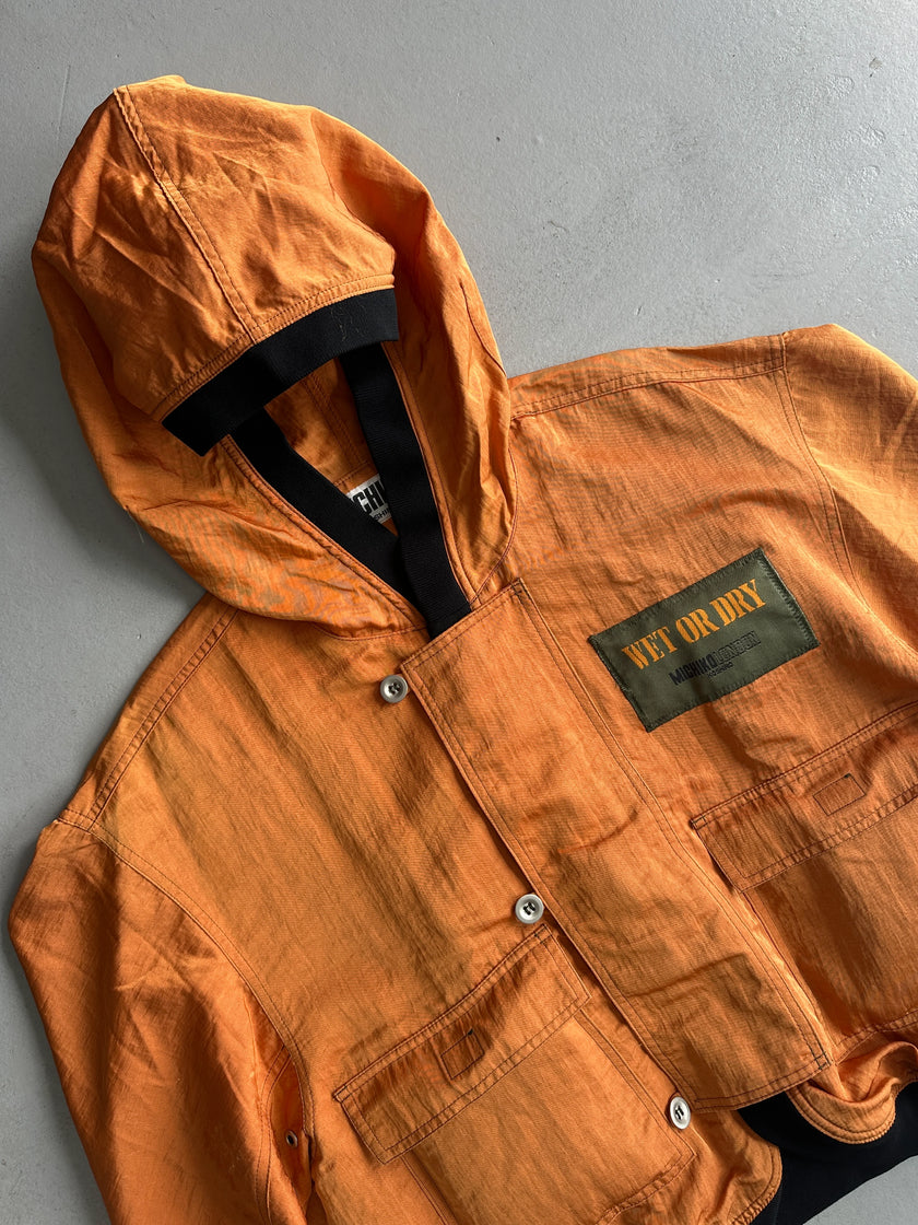 MICHIKO KOSHINO - 1990s CROPPED FIT NYLON BOMBER JACKET