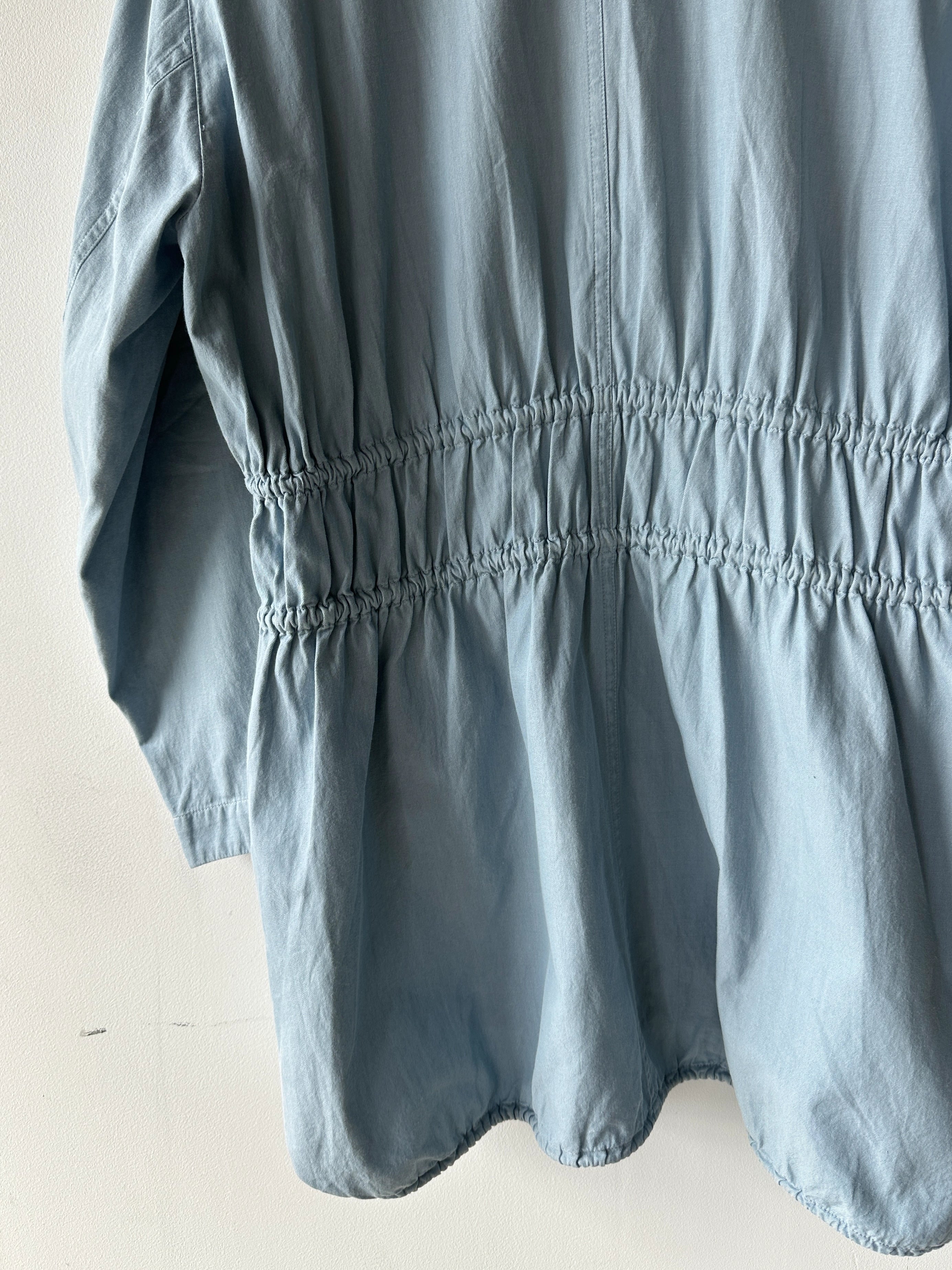 ISSEY MIYAKE - 1980s DOUBLE BREASTED BLAZER WITH ELASTICATED DETAILS AT BACK