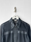 KANSAI YAMAMOTO - late 1990s CROP FIT SHEER JACKET WITH SATIN PANELING