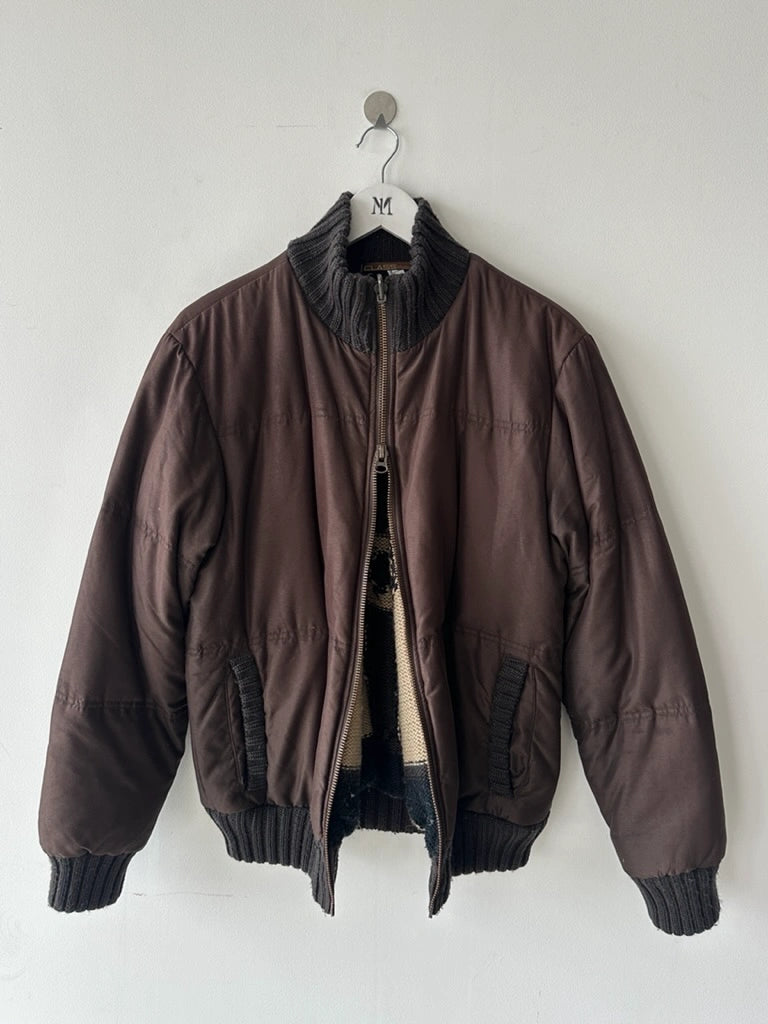 ROBERTO CAVALLI - 1990s BOMBER JACKET WITH KNITTED COLLAR