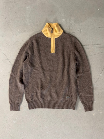 TRUSSARDI- ZIPPED HIGH NECK JUMPER