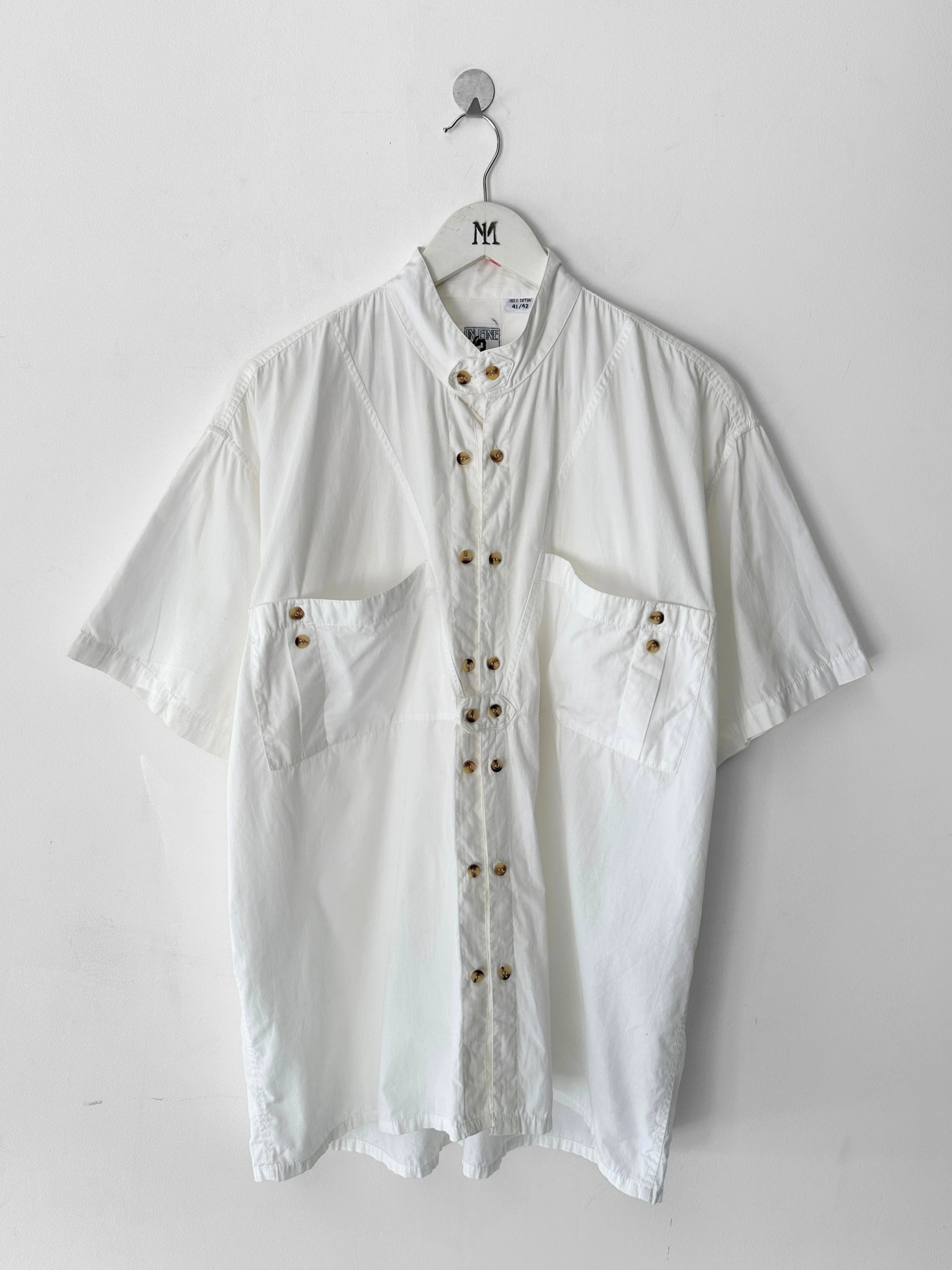 1980s SHORT SLEEVE SHIRT WITH DOUBLE BUTTON FRONT
