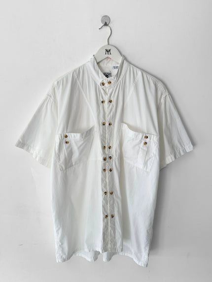 1980s SHORT SLEEVE SHIRT WITH DOUBLE BUTTON FRONT