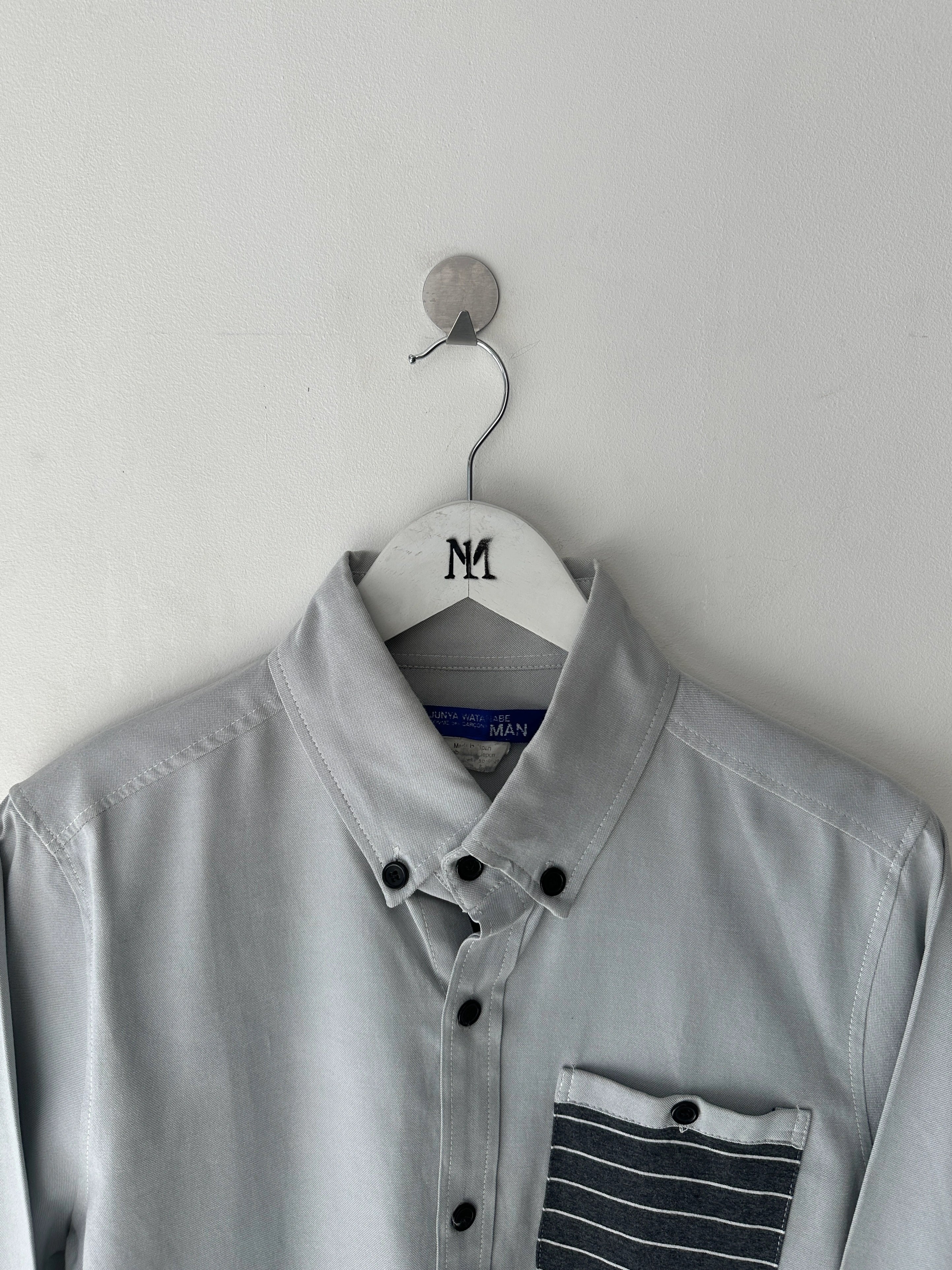 JUNYA WATANABE COMME DES GARÇONS - S/S 2005 CONTRAST BACK PANEL LONG SLEEVE SHIRT