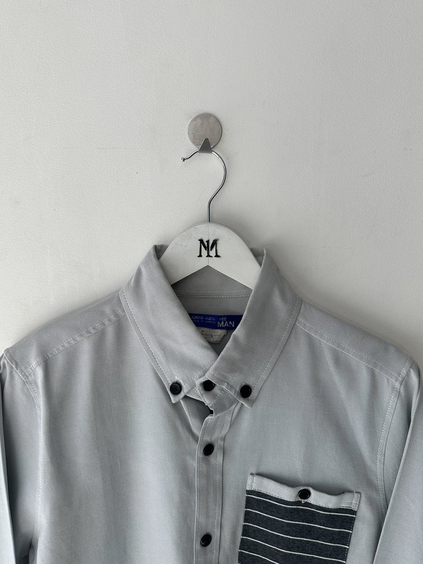 JUNYA WATANABE COMME DES GARÇONS - S/S 2005 CONTRAST BACK PANEL LONG SLEEVE SHIRT